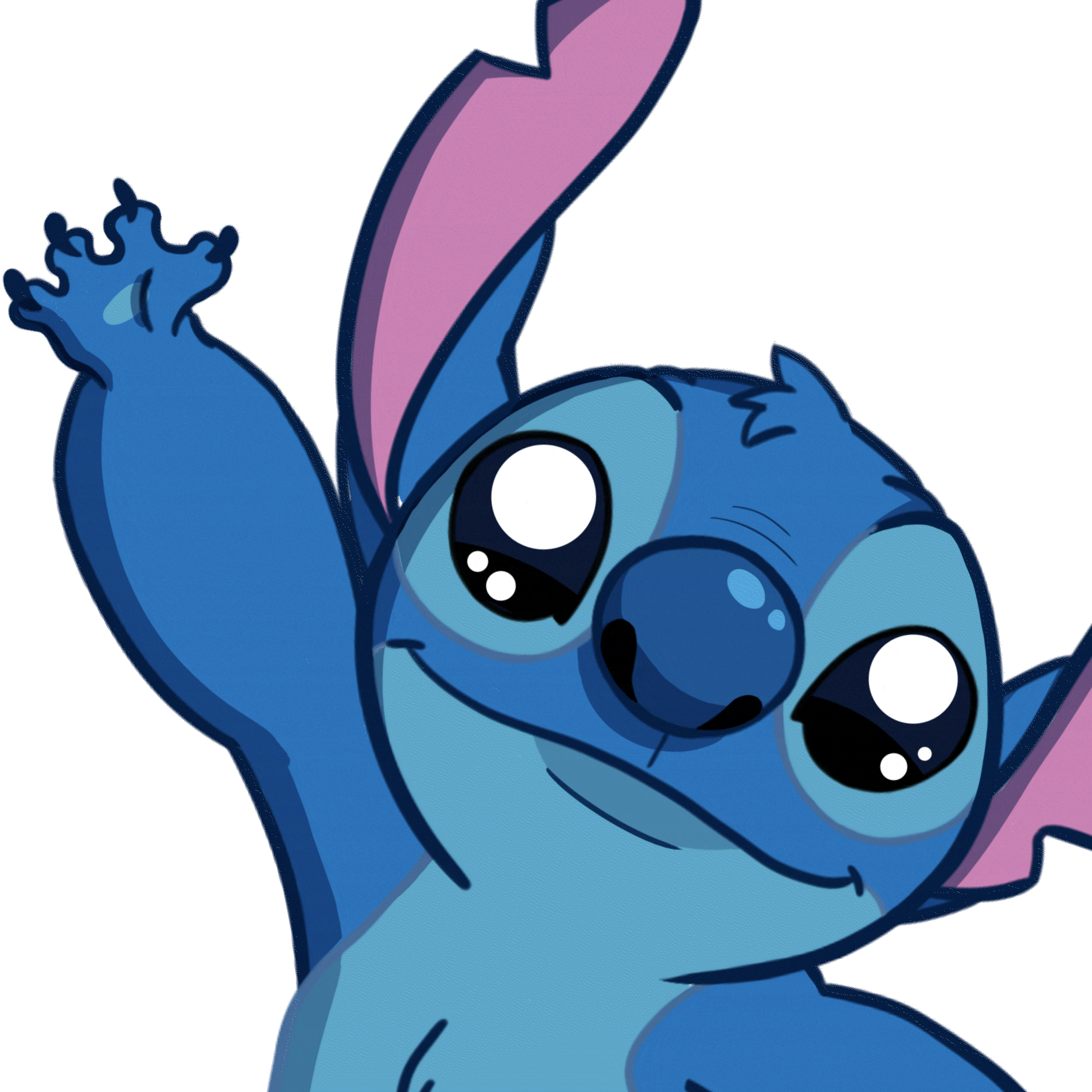 Stitch saying hi